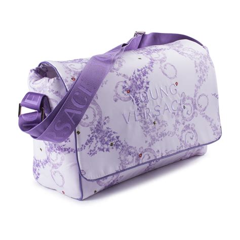 Young Versace Purple Baroque Changing Bag with Shoulder 